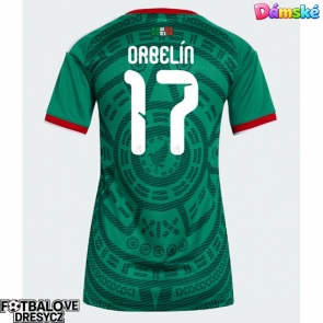 Mexiko Orbelin Pineda #17 Dámské Domácí Dres MS 2026 Krátký Rukáv